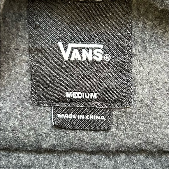 Vans/ MWT/  "Off the Wall" tie-dye hoodie/ size M/ blk n grey - Picture 8 of 13